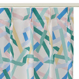 Ruban カーテン ブルー グリーン マルチカラー