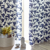 frumafar.(フラマファー)デザイン Ai Birds カーテン インデコブルー