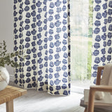 frumafar.(フラマファー)デザイン Ai Flowers カーテン インデコブルー