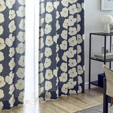 frumafar. (フラマファー) デザイン Warhol Garden カーテン ダークネイビー