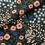 Night Garden 生地 ミッドナイトブラック