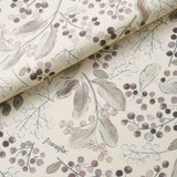 Leaves and Berries 生地 ダスティピンク