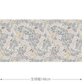 Leaves and Berries 生地 ライトブルー