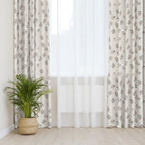 野ばら カーテン グレー