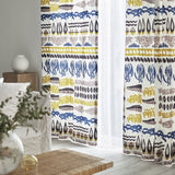 Sarahbel (サラベル) デザイン birdland カーテン イエロー ブルー