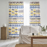 birdland カーテン イエロー ブルー