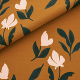 Floret Flowers 生地 ブラウン