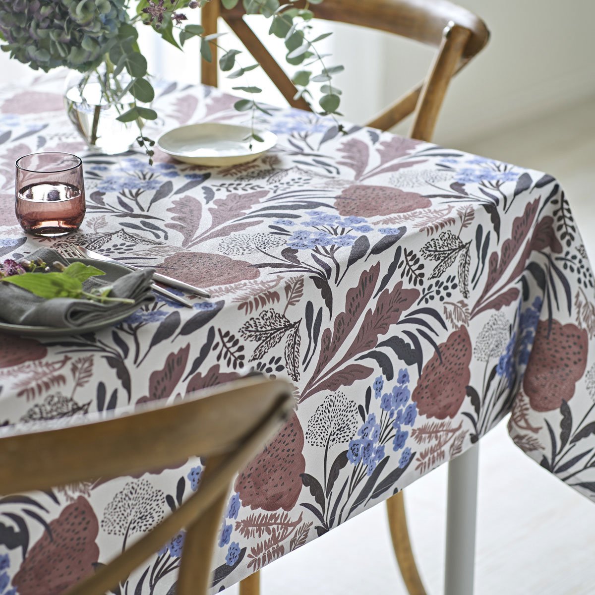Sarahbelデザイン Plants テーブルクロス グレー – トレファトレファ