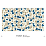 Floral Vines 生地 ブルー