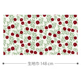 Floral Vines 生地 レッド