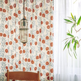 Floral Vines カーテン ブラウン