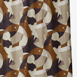 生命 カーテン ブラウン