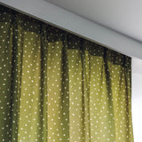 てんてん カーテン カーキ アイボリー