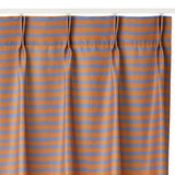 YUKO KATSUKI (香月 裕子) デザイン しましま カーテンブルー ブラウン