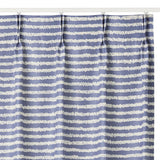 YUKO KATSUKI (香月 裕子) デザイン しましま カーテン ブルー アイボリー