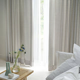 Oleron カーテン ライトブルー ブラウン