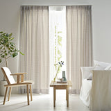 Oleron カーテン ライトブルー ブラウン