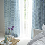 Molene カーテン ブルー グリーン