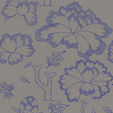 Peony 生地 ブルーグレー