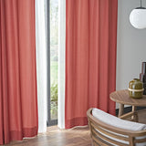 Boucle カーテン レッド