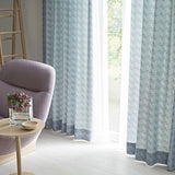 O flower カーテン ライトブルー