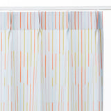 Lines カーテン ライトブルー オレンジ