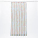 Lines カーテン ライトブルー オレンジ