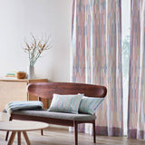 Lines カーテン ネイビー オレンジ