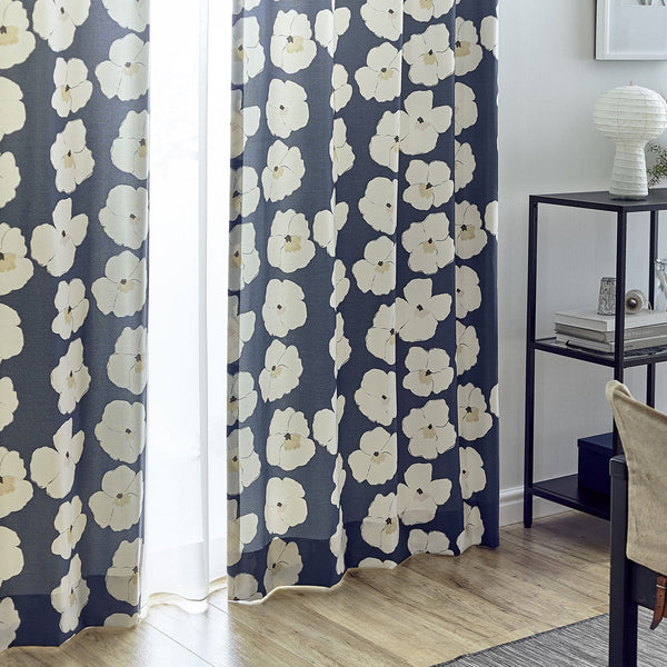 Warhol Garden  カーテン  ダークネイビー