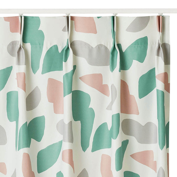 Shapes  カーテン  ペールピンク ブルー