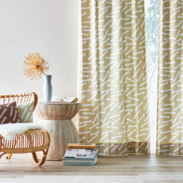 Stickor  カーテン  ベージュ