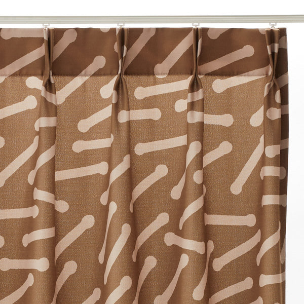 Stickor  カーテン  ブラウン