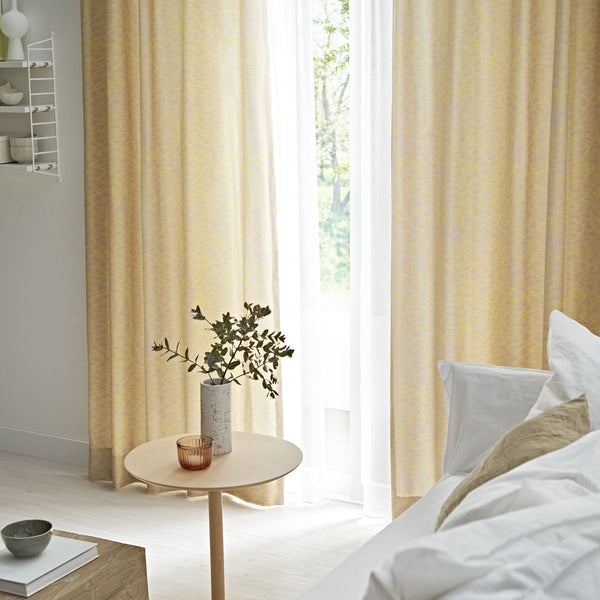 Wave  カーテン  ピンク