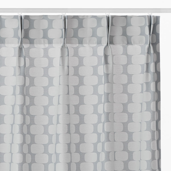 Oval  カーテン  グレー